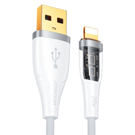 Kabelis ar viedo slēdzi USB-A - iPhone Lightning 1,2 m - balts