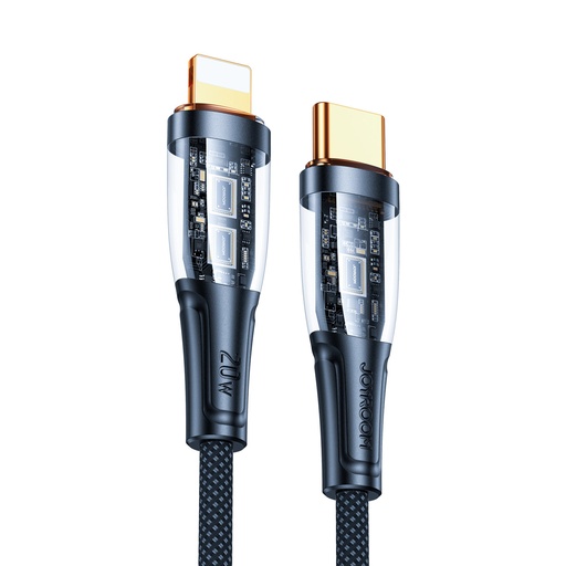 Kabelis ar viedo slēdzi USB-C - iPhone Lightning 1,2 m - melns