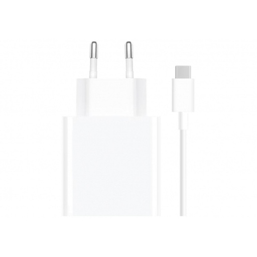 Ātrs USB-A uz USB-C ceļojumu lādētājs 67 W - balts
