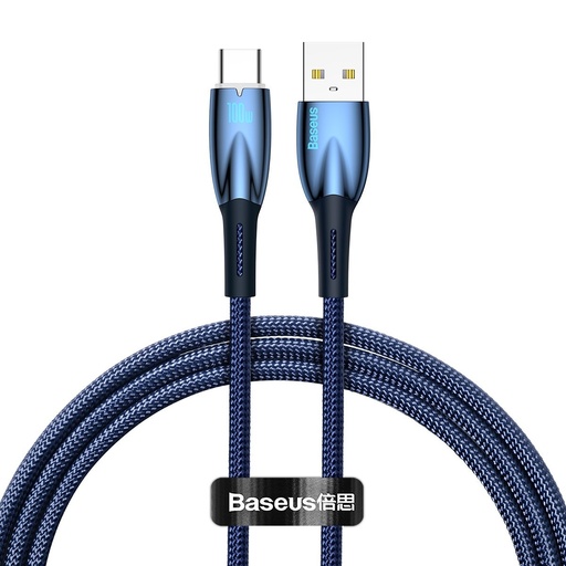 Glimmer USB-A - USB-C ātrās uzlādes kabelis 1 m - zils