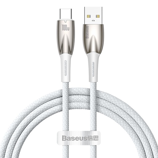 Glimmer USB-A - USB-C ātrās uzlādes kabelis 1 m - balts
