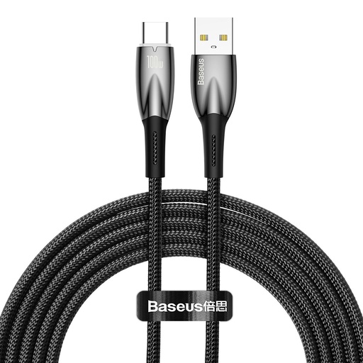 Glimmer USB-A - USB-C ātrās uzlādes kabelis 2 m - melns