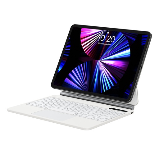 Tastatūra un skārienpaliktnis iPad Pro 12,9'' + Brilliance magnētiskais apvalks - balta