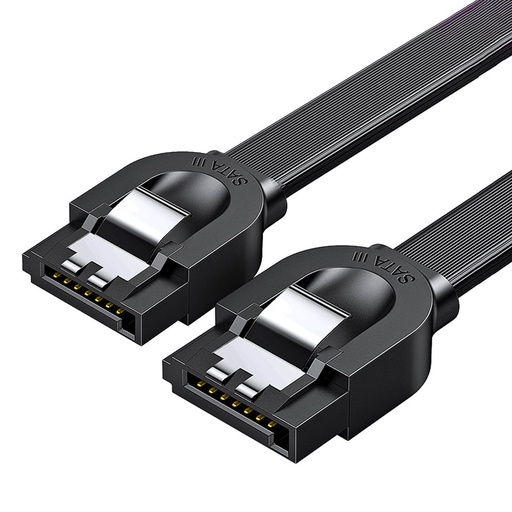 SATA 1.0-3.0 līdz 5 Gb/s 0,5 m kabelis - melns