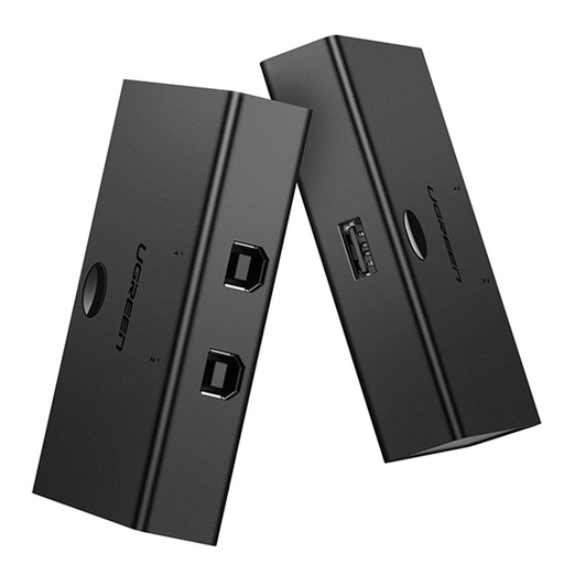 Slēdža adapteris 2x USB-B - USB-A - melns