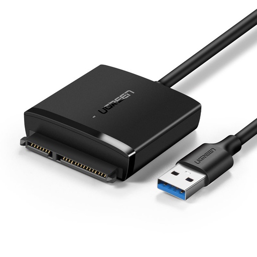 Adaptera kabelis HDD un SSD SATA 2,5'' / 3,5'' USB 3.0 līdz 12 TB - melns