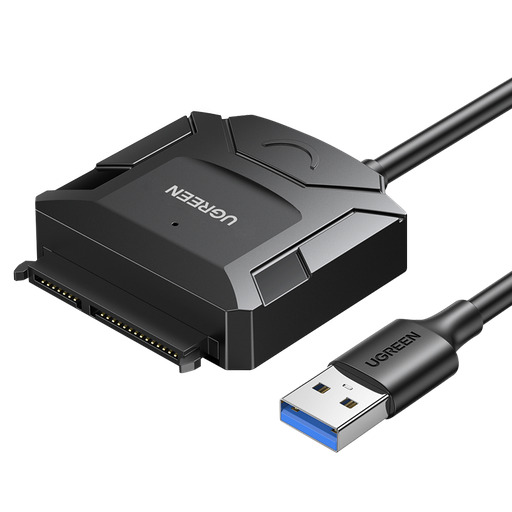 Adaptera kabelis HDD un SSD SATA 2,5'' / 3,5'' USB 3.0 līdz 4 TB - melns