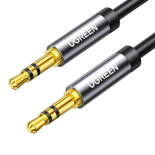 Audio kabelis AUX mini jack 3,5 mm 1 m - melns