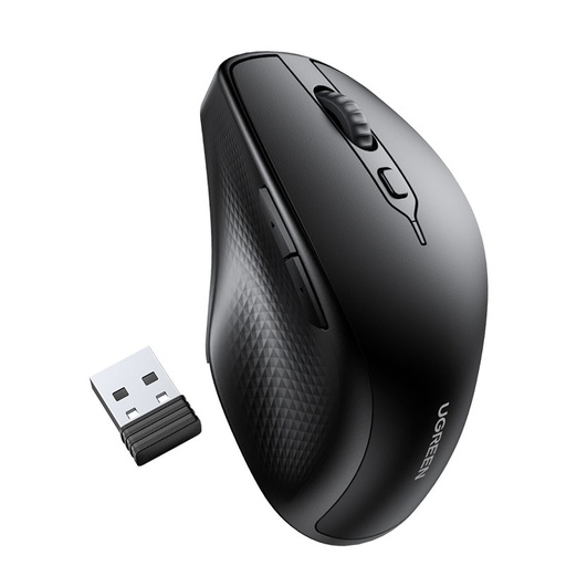 Klusa ergonomiska bezvadu datora pele 2x AA - melna