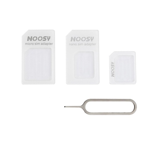 Noosy nano micro SIM card adapter set + key white