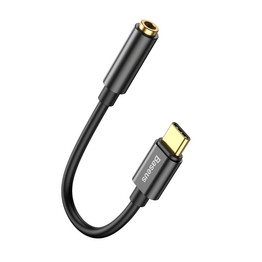 Austiņu adaptera adapteris L54 no USB-C uz 3,5 mm audio ligzdu DAC melns