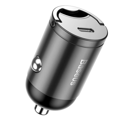 Tiny Star PPS USB-C 30W Quick Charge PD pelēks mini viedais auto lādētājs