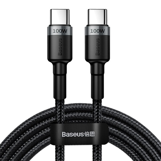 Cafule neilona kabelis USB-C Power Delivery 2.0 kabelis 100W 20V 5A 2m pelēks
