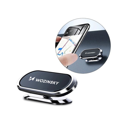 Self-adhesive magnetic 360 rotating car mount for dashboard silver