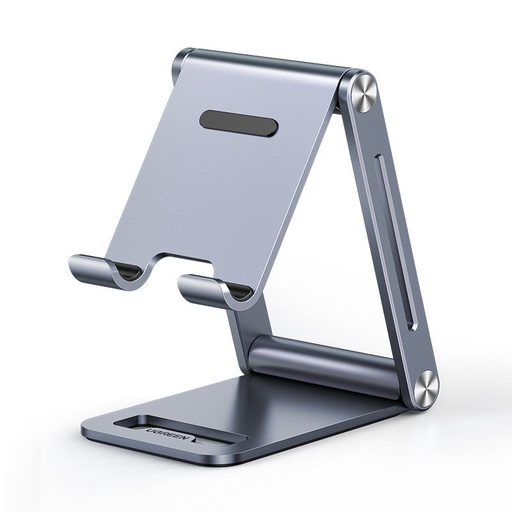 Sturdy folding phone stand tablet metal aluminum grey