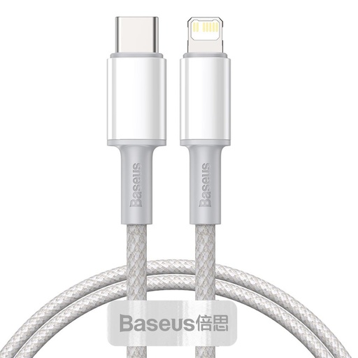 Iphone USB-C - Lightning Power Delivery kabelis 20W 1m, balts