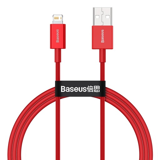 Aukščiausios kokybės Iphone USB - Lightning 2.4A 1 m raudonos spalvos kabelis