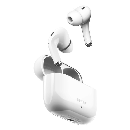 W3 "Bluetooth 5.0 TWS" belaidės ausinės, atsparios vandeniui IP55, baltos spalvos