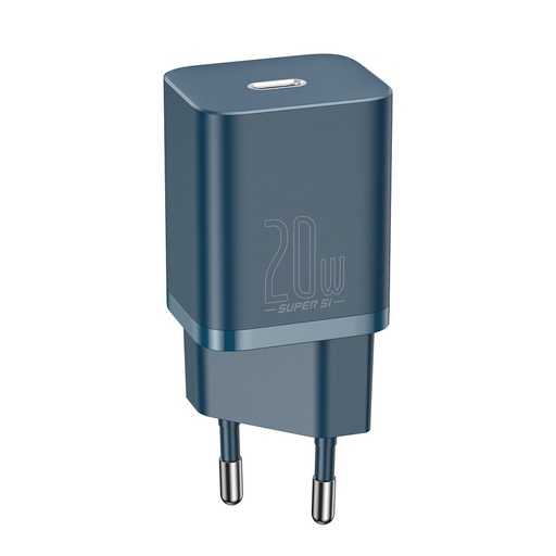 "Super Si 1C" USB-C 20W "Power Delivery" greitasis įkroviklis, mėlynos spalvos