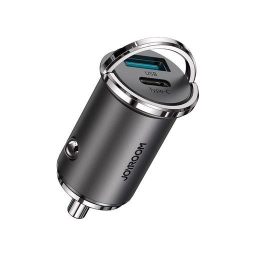 USB-C USB greitasis automobilinis įkroviklis 45W 5A PD QC 3.0 AFC SCP pilkos spalvos