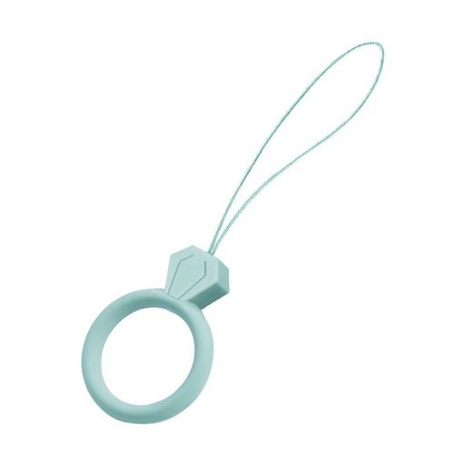 Silicone lanyard for phone pendant diamond ring finger mint