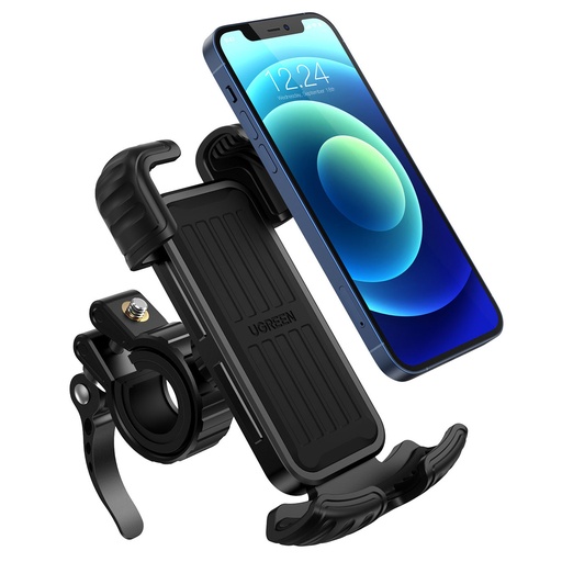 Phone holder for bicycle motorcycle handlebars universal black