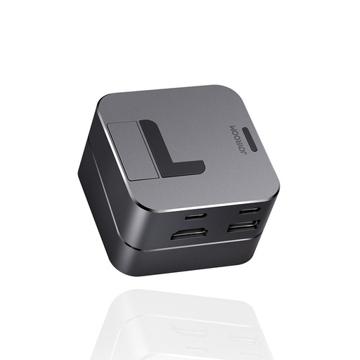 Daudzfunkcionāls multifunkcionāls HUB priekš MacBook Pro USB-C USB 3.0 RJ45 HDMI Thunderbolt pelēks