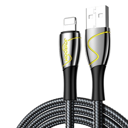 Kabeļu sērijas Mermaid iPhone USB - Lightning 2.4A 2m melns
