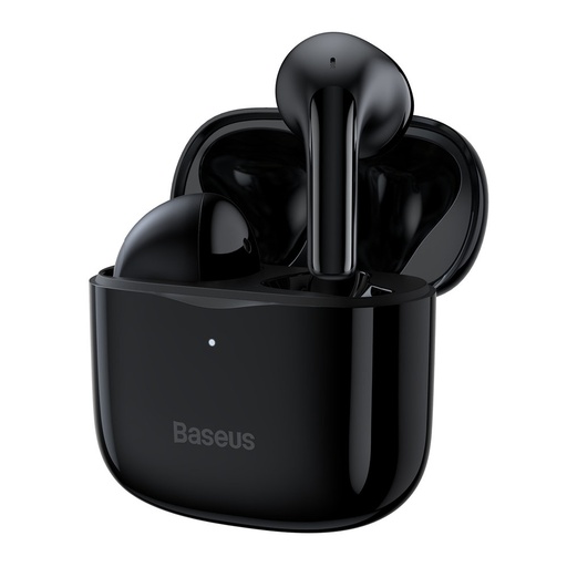 E3 bezvadu Bluetooth 5.0 TWS austiņas uz ausīm, ūdensizturīgas IP64, melnas