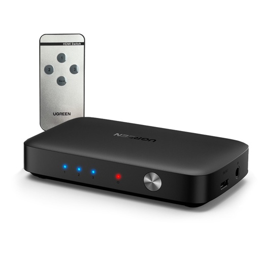 HDMI sadalītāja slēdzis - 3x HDMI 4K 30Hz melns