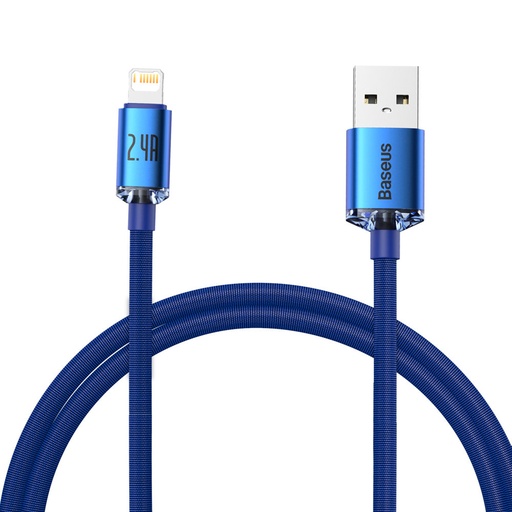 USB un Lightning kabelis ātrai uzlādei un datu pārsūtīšanai 1,2 m zils