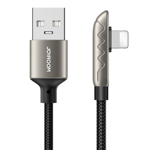 Spēļu kabelis iPhone USB - Lightning uzlādei un datu pārsūtīšanai 2,4A 1,2 m sudraba krāsā