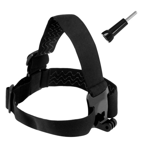 Ķiveres galvas siksna GoPro sporta kamerām regulējama, universāla, melna