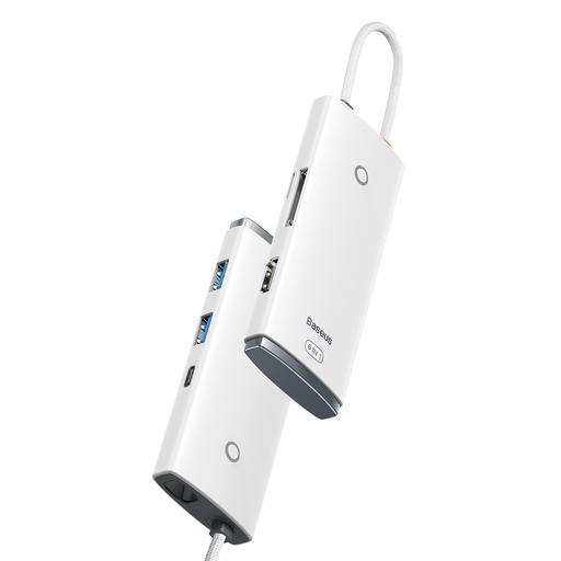 Daugiafunkcinis "HUB Lite" serijos USB-C 2x USB PD HDMI SD/TF baltas