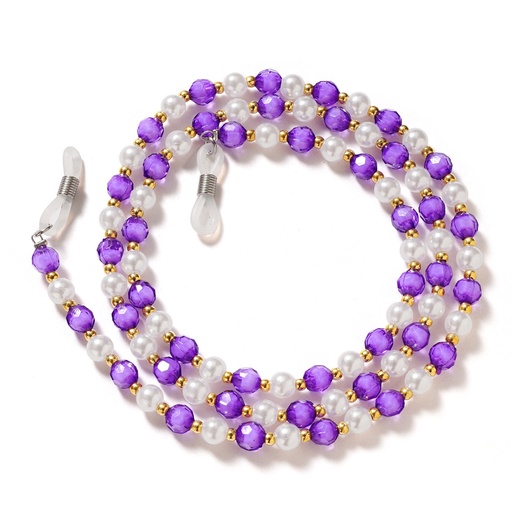 Chain pendant for glasses beads purple