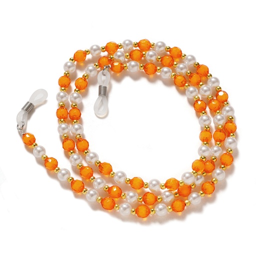 Chain pendant for glasses beads orange