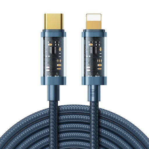 Pintas kabelis iPhone USB-C - Lightning PD 20W 2 m mėlynas