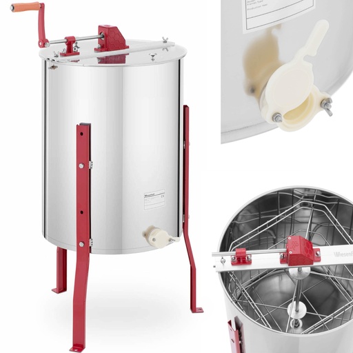 Rankinė nerūdijančio plieno 4 rėmų medaus centrifuga