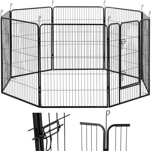 Dog pen enclosure puppy enclosure with gate height 100 cm 8 segments.