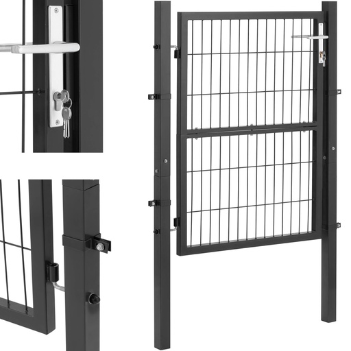 Garden entrance gate in steel 105 x 170 cm