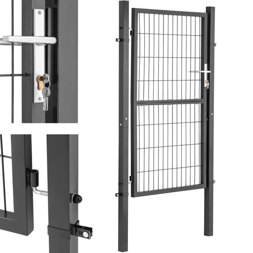 Garden entrance gate in steel 105 x 211 cm