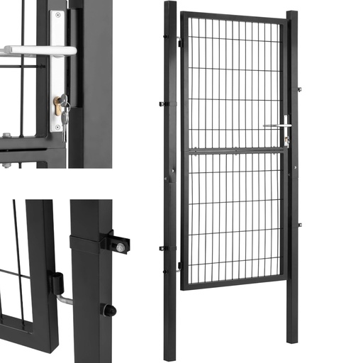 Garden entrance gate in steel 105 x 231 cm