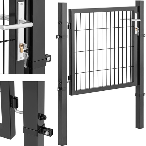 Garden entrance gate in steel 105 x 131 cm