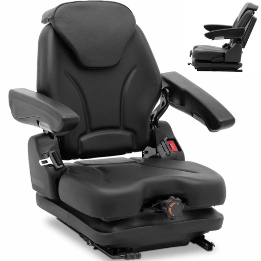 Seat adjustable seat with armrests and tractor belt seat 46x46cm