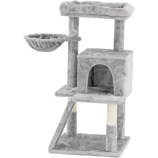 Skrāpēšanas tornis kaķu mājiņa ar bumbiņu grozu 48x43x95cm UNI_CT_04