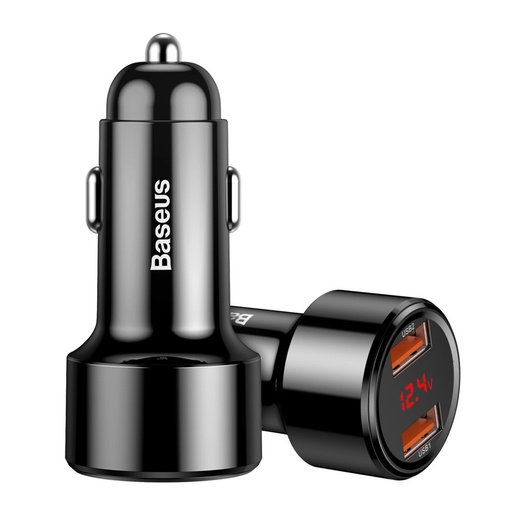 Auto lādētājs 2x USB Magic Series Dual QC 3.0 45W 6A melns