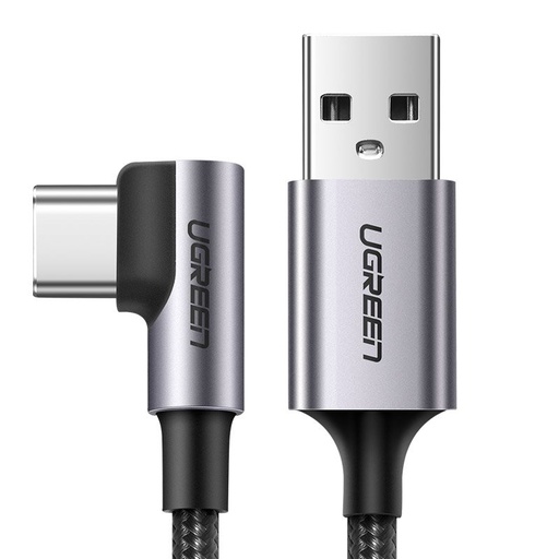 Kabeļa sānu savienotājs USB - USB-C 1m 3A pelēks
