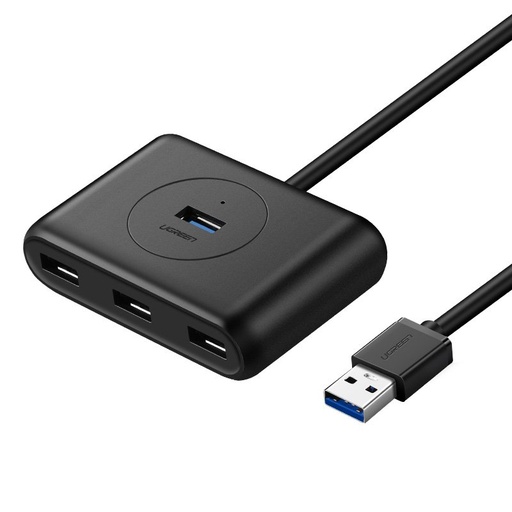 USB pieslēgvietu sadalītājs HUB uz 4x USB 3.2 kabelis 0,5 m melns