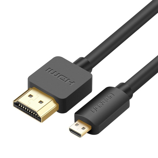 Adaptera kabelis HDMI - micro HDMI 2.0v 4K 60Hz 30AWG 1,5 m melns