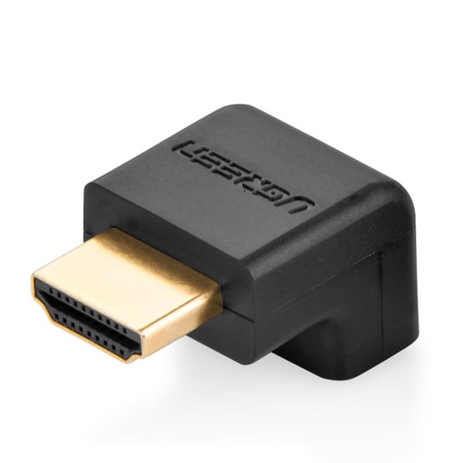 HDMI kabeļa leņķa savienotājs melns